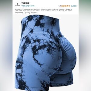 3 pack of Yeoreo workout yoga tie dye shorts size M
